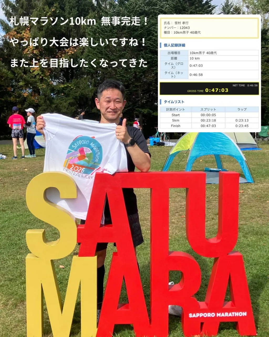 \札幌マラソン10km/無事完走!